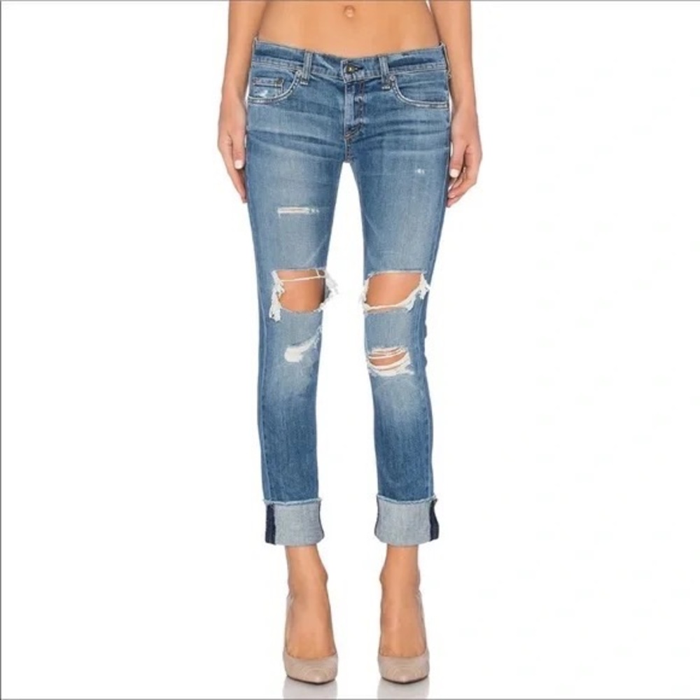Rag & Bone The Dre Slim Boyfriend Jean in Kennedy Wash